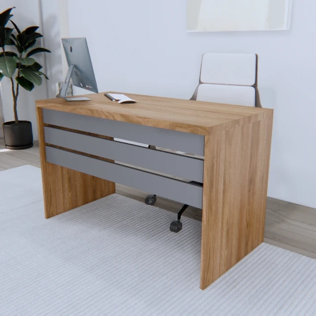 مكتب موظفين خشب MDF تركي بتصميم عصري وأنيق